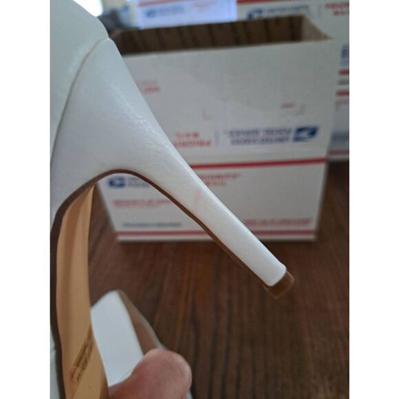 9.5 Dream Pairs White Christian Pointed Toe Stiletto High Heel Pump Dress Shoes - Picture 6 of 9